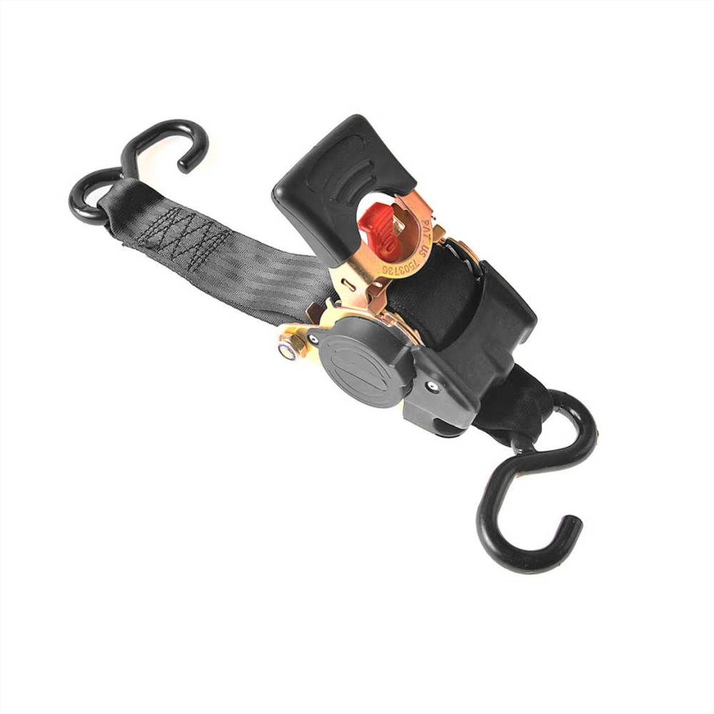 

ProPlus Tie Down Strap Ratchet 2 Hooks 180cm 750 Kg Auto-retractable
