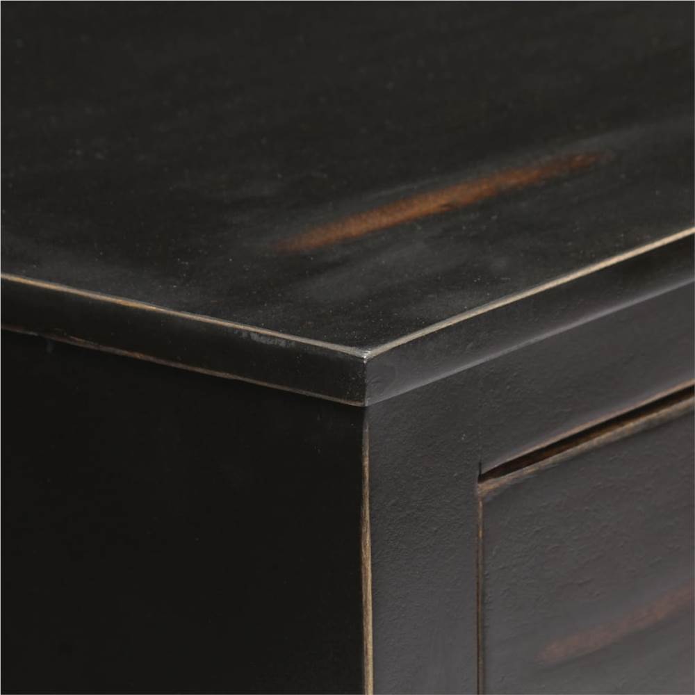 Sideboard Black 160x40x80 cm Solid Mango Wood