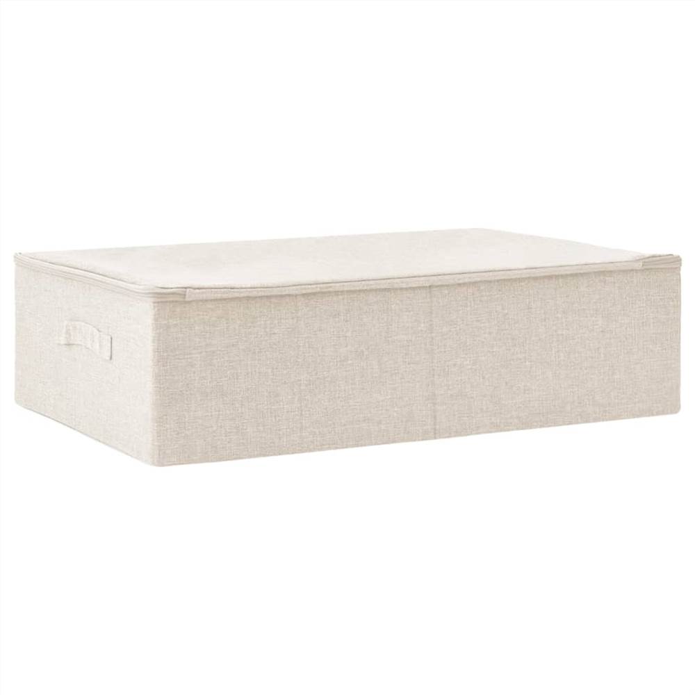 Storage Box Fabric 70x40x18 cm Cream