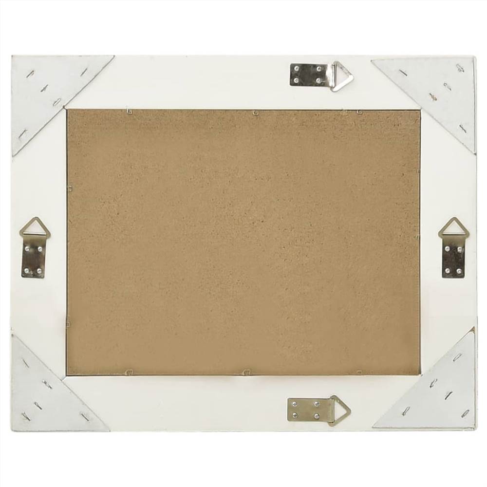 Wall Mirror Baroque Style 50x40 cm White