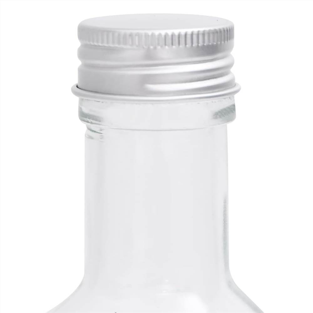 150707 Glass Bottles with Screw Cap 12 pcs Square 250 ml