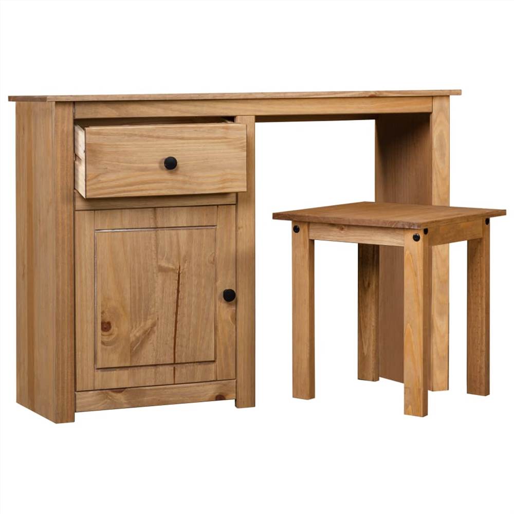 2 Piece Dressing Table Set Solid Pine Wood Panama Range