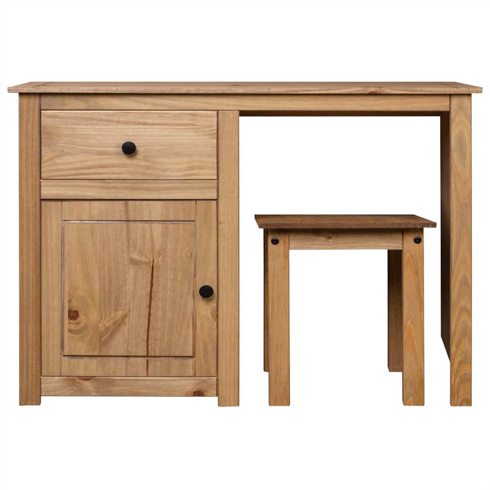 2 Piece Dressing Table Set Solid Pine Wood Panama Range