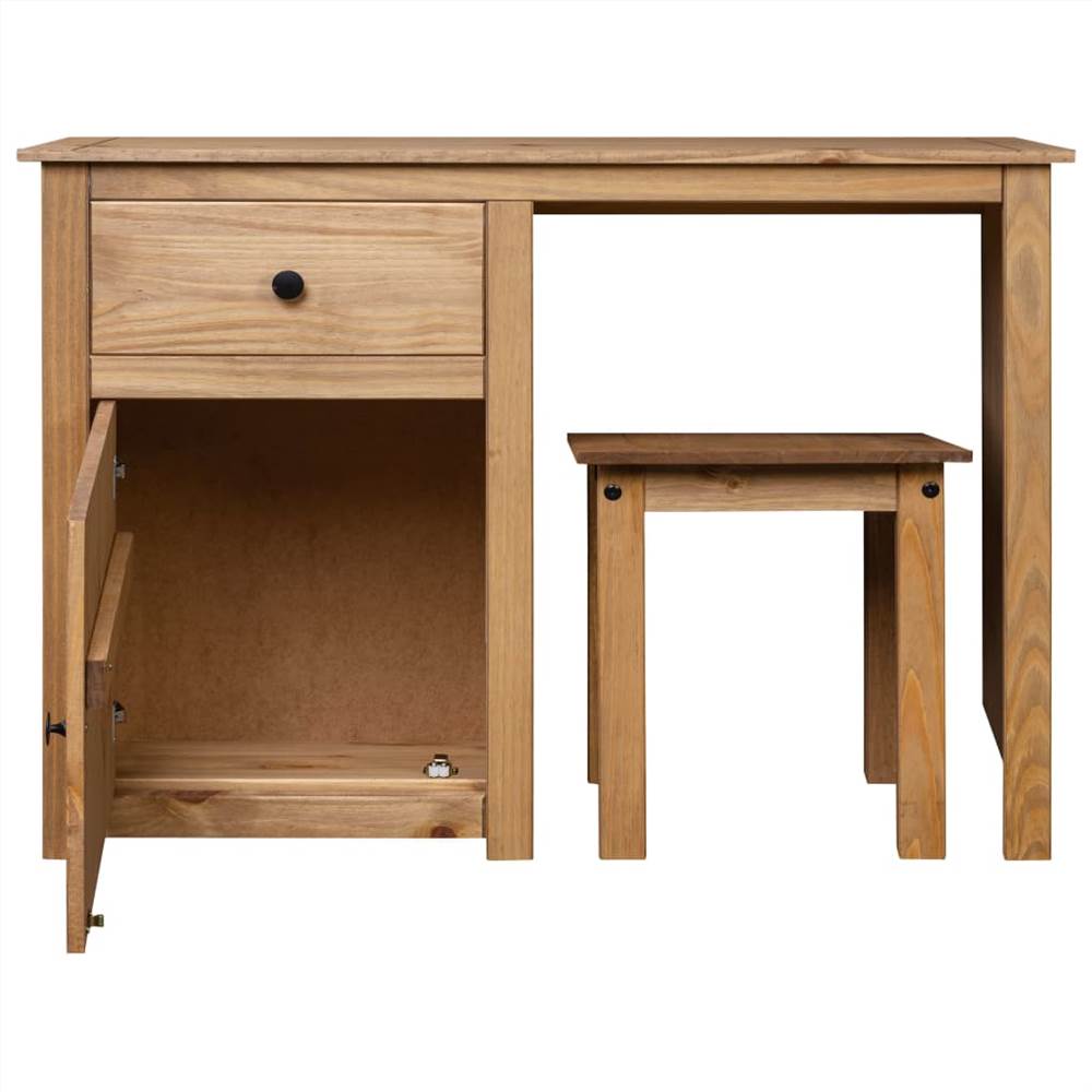 2 Piece Dressing Table Set Solid Pine Wood Panama Range