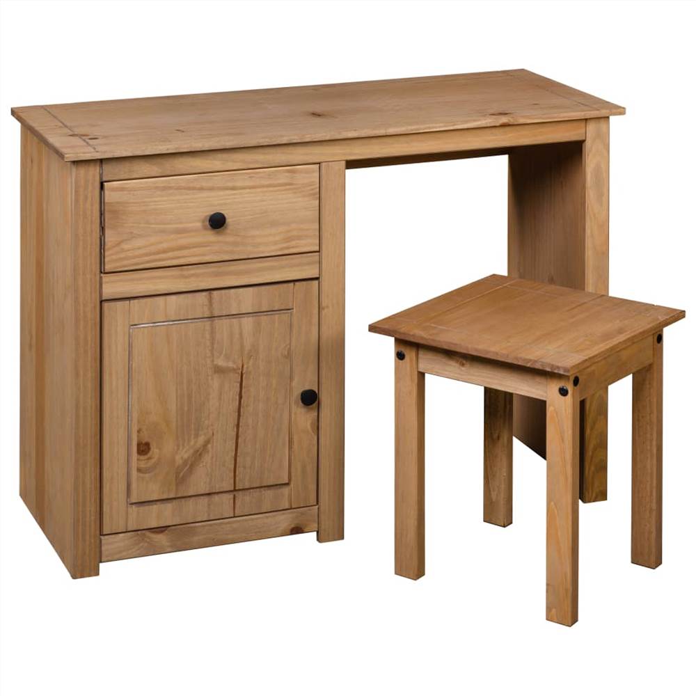 2 Piece Dressing Table Set Solid Pine Wood Panama Range