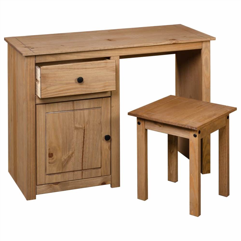 2 Piece Dressing Table Set Solid Pine Wood Panama Range