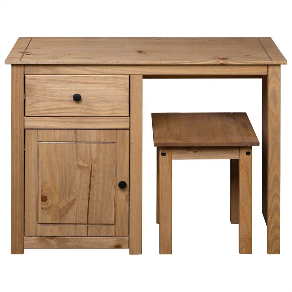 2 Piece Dressing Table Set Solid Pine Wood Panama Range