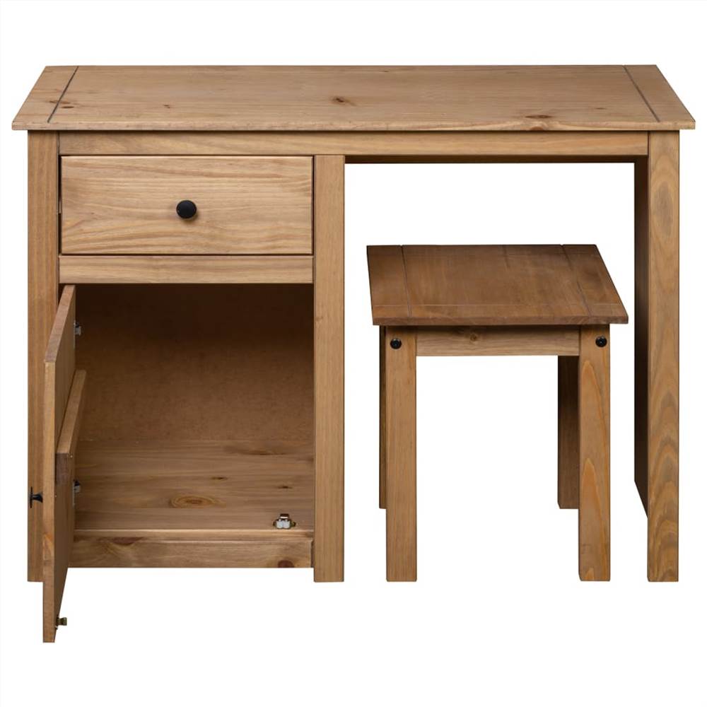 2 Piece Dressing Table Set Solid Pine Wood Panama Range