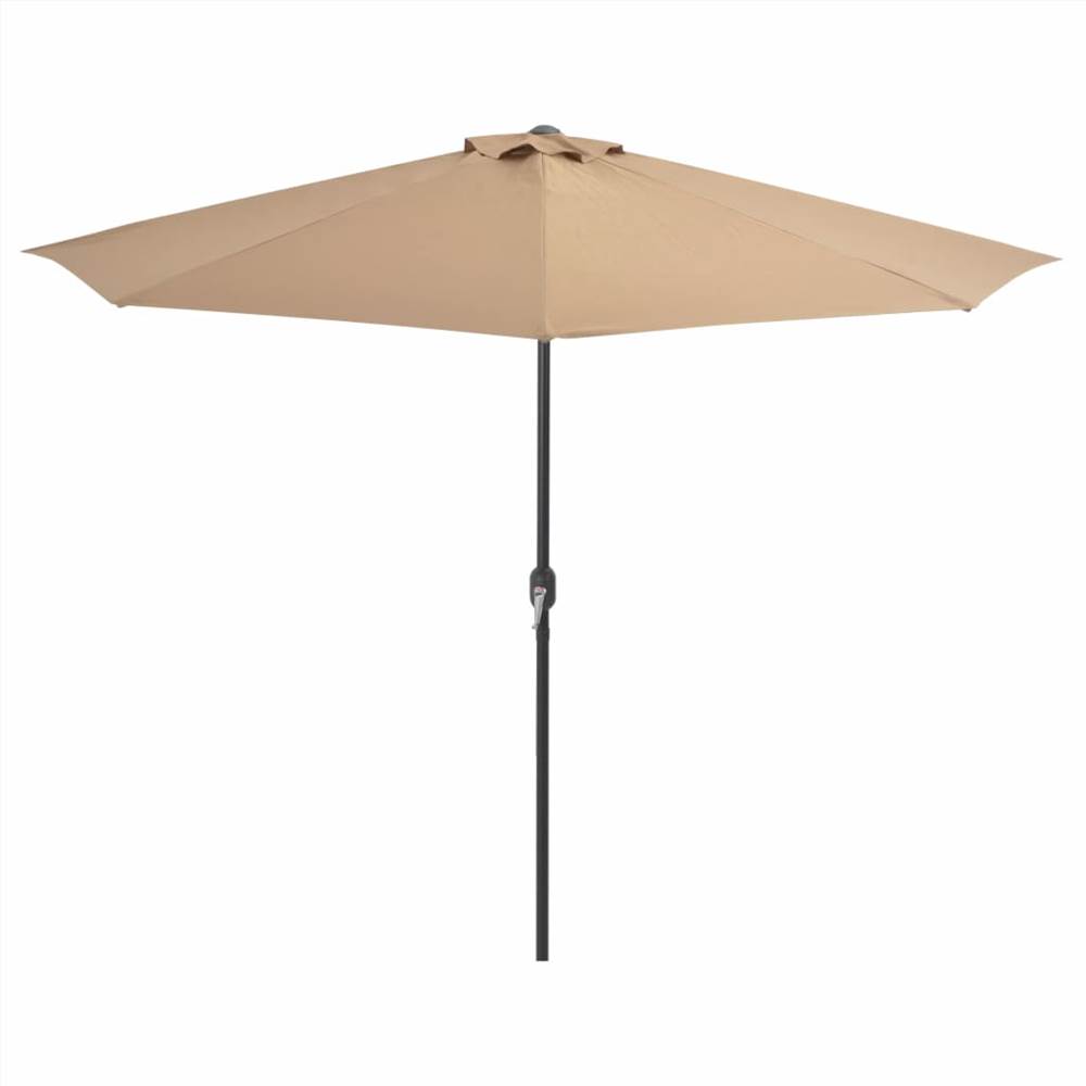 Balcony Parasol with Aluminium Pole Taupe 300x150 cm Half