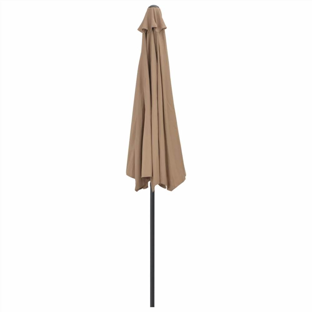 Balcony Parasol with Aluminium Pole Taupe 300x150 cm Half