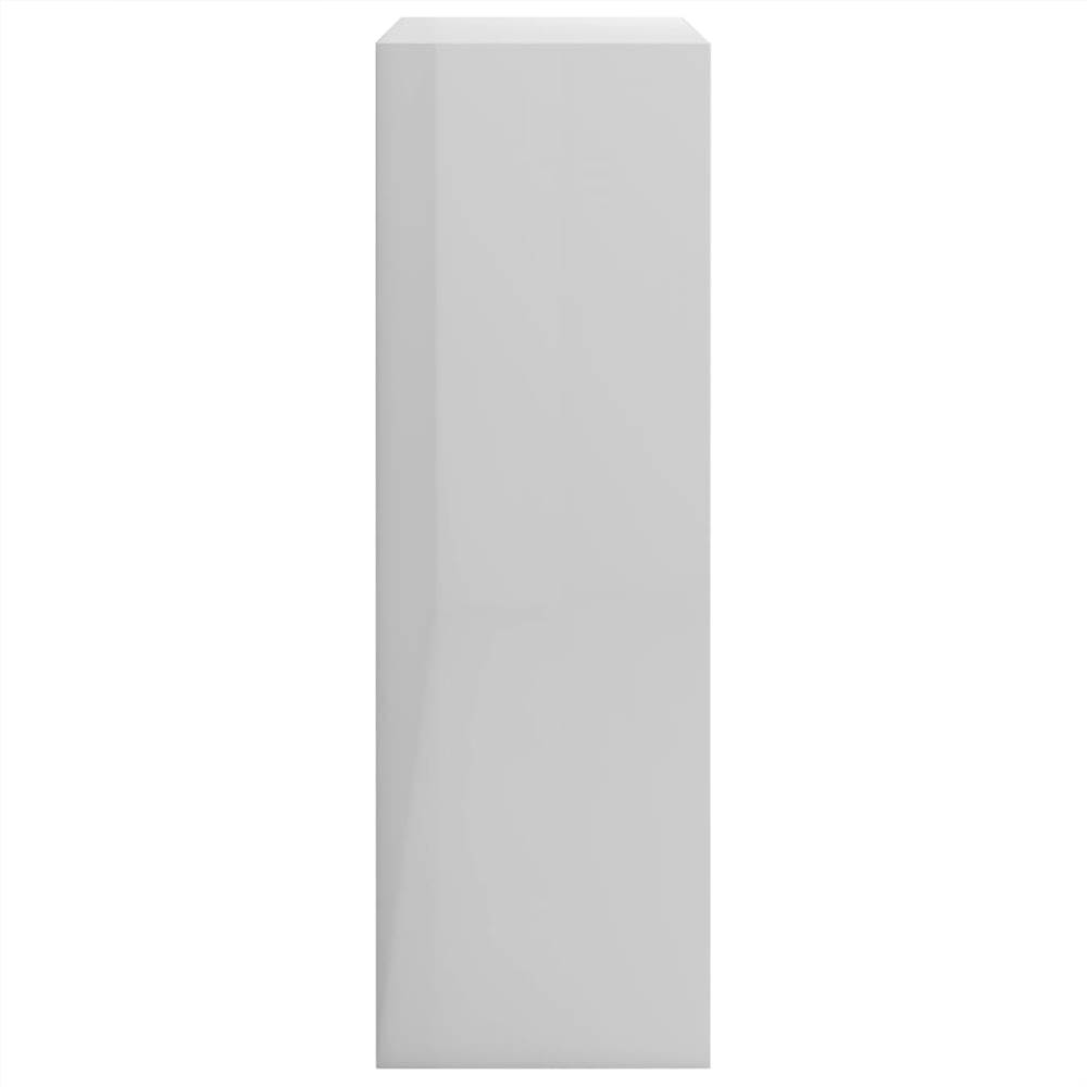 Bookshelf High Gloss White 60x24x74.5 cm Chipboard