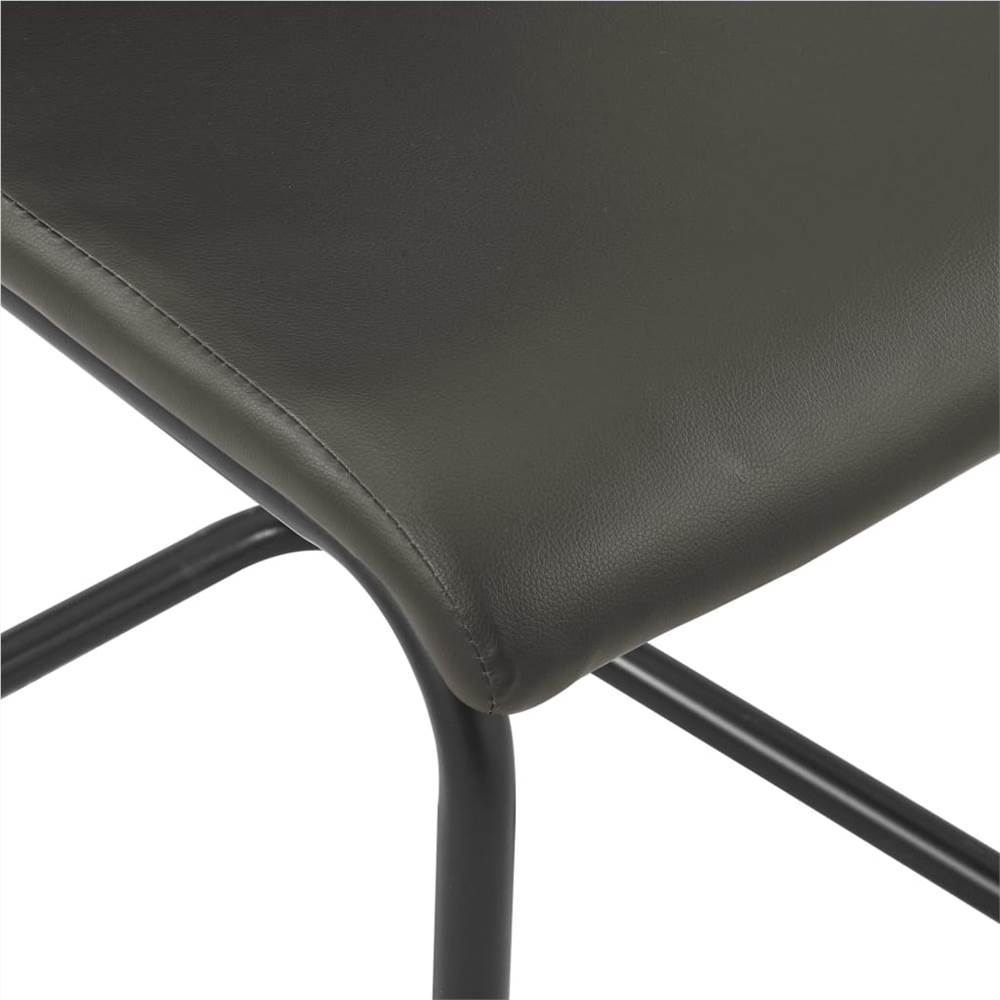 Cantilever Dining Chairs 6 pcs Brown Faux Leather