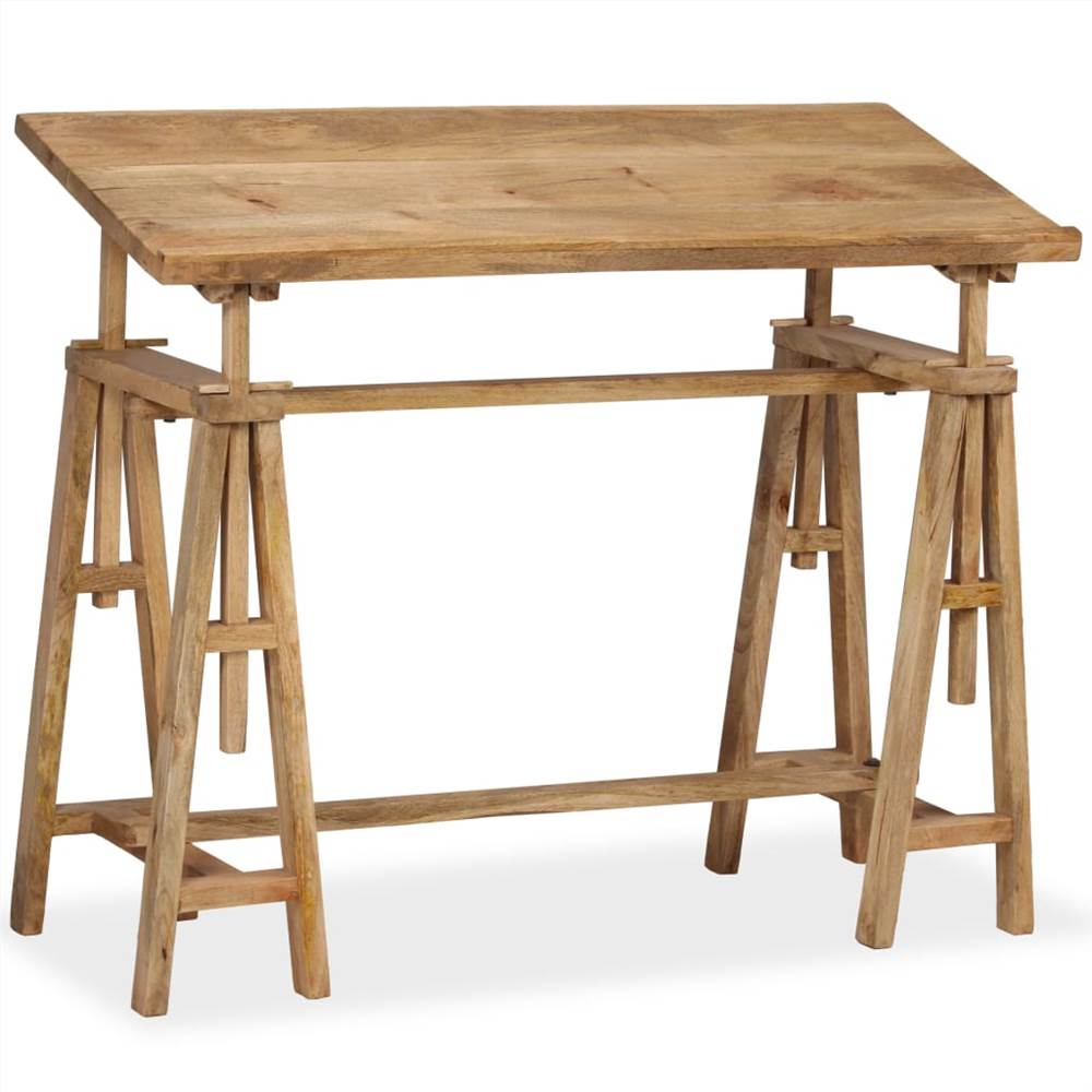 Drafting Table Solid Mango Wood 116x50x76 cm