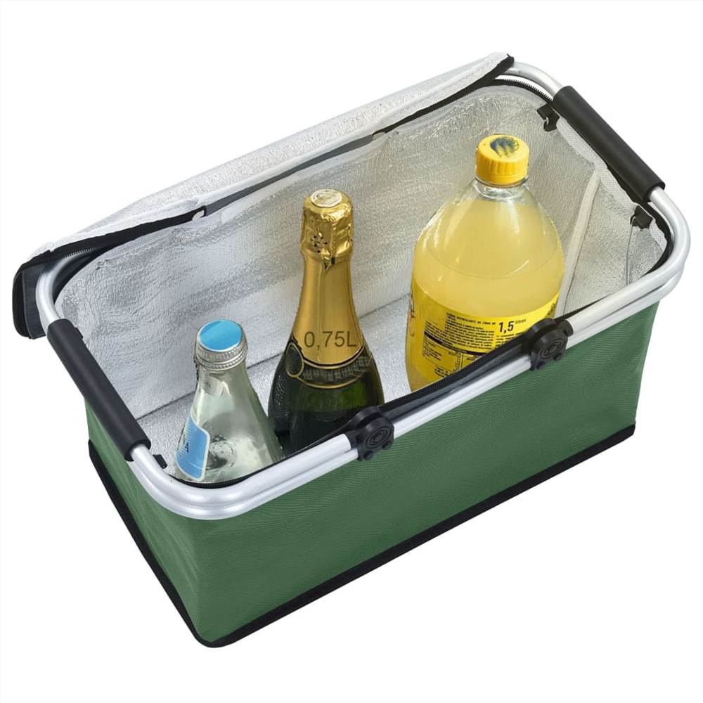 Foldable Cool Bag Green 46x27x23 cm Aluminium