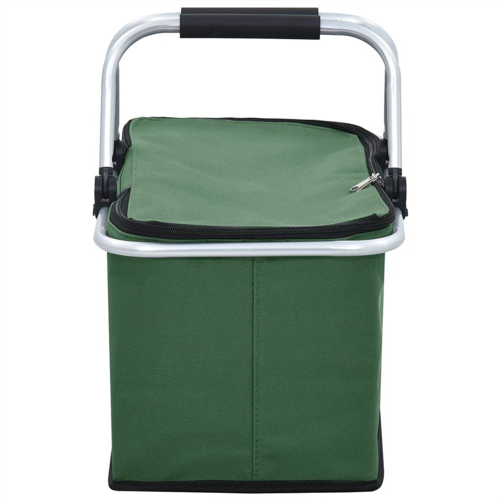 Foldable Cool Bag Green 46x27x23 cm Aluminium