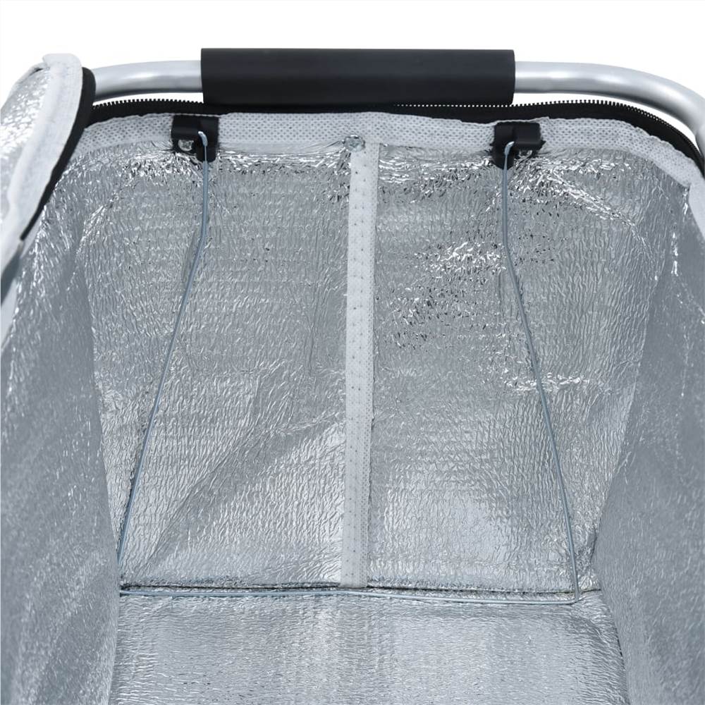 Foldable Cool Bag Green 46x27x23 cm Aluminium