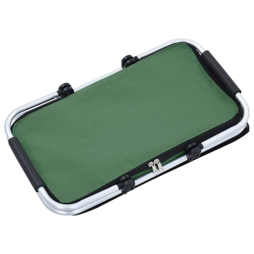 Foldable Cool Bag Green 46x27x23 cm Aluminium