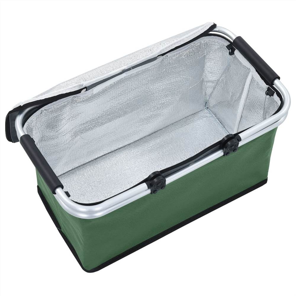 Foldable Cool Bag Green 46x27x23 cm Aluminium