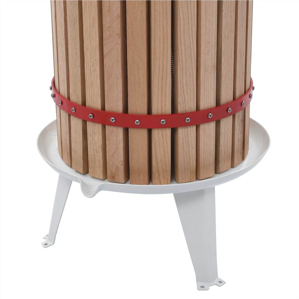 Fruit and Wine Press with Cloth Bag 30 L Oak Wood