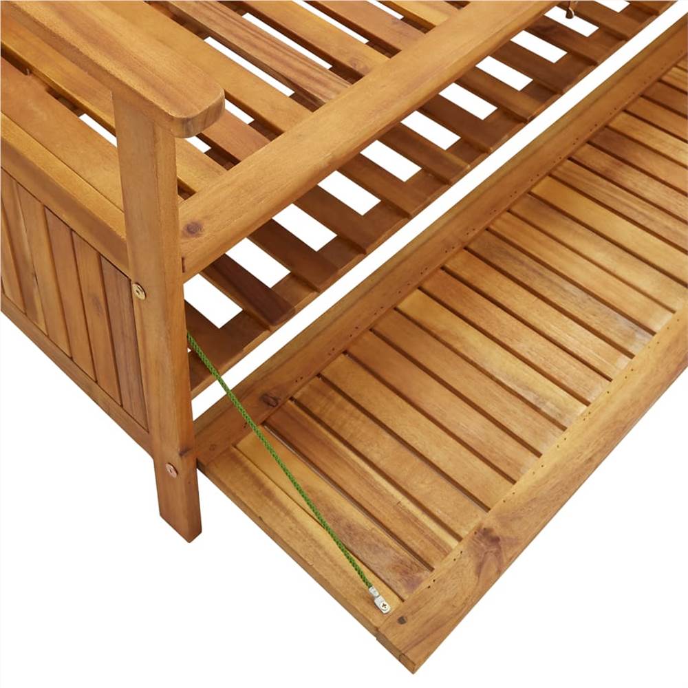 Garden Storage Bench 170 cm Solid Acacia Wood