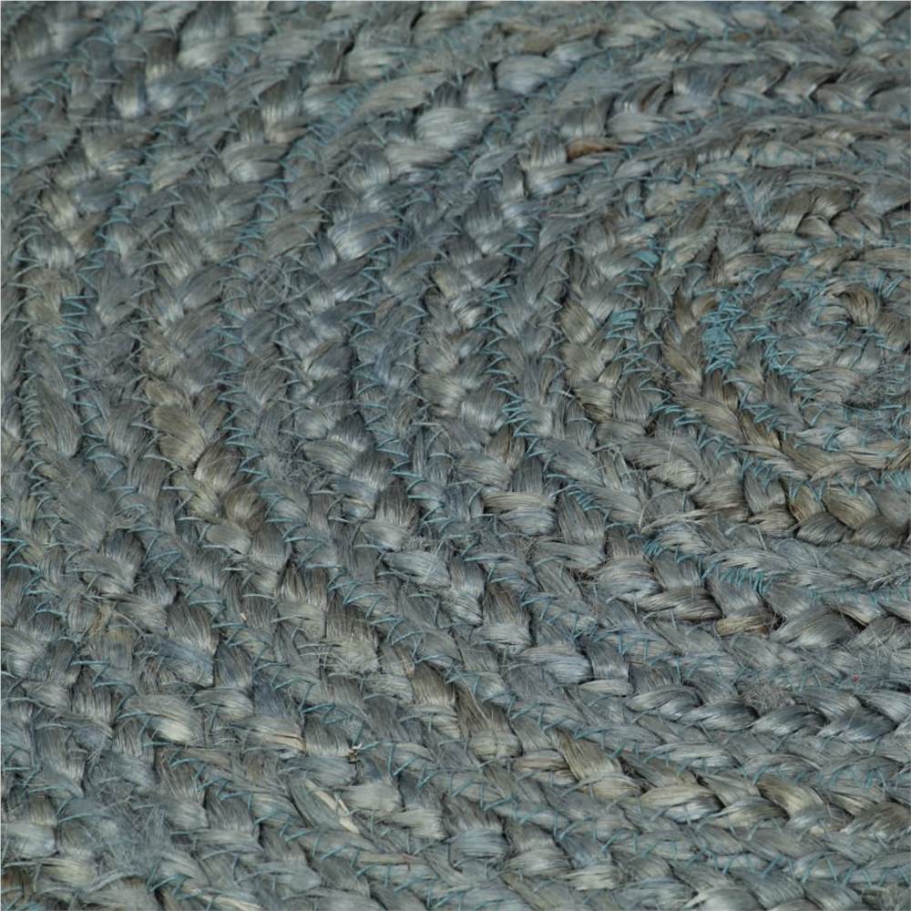 Handmade Rug Jute Round 120 cm Olive Green