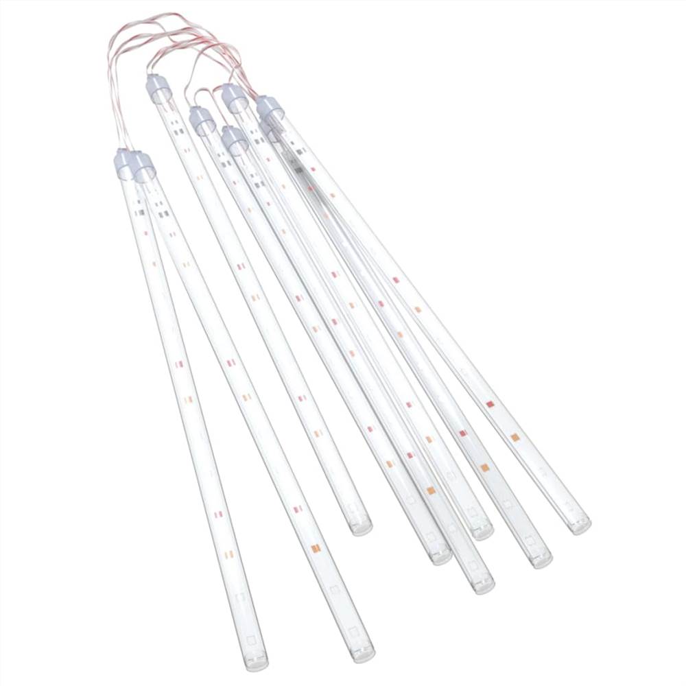Meteor Lights 8 pcs 30 cm Colourful 192 LEDs Indoor Outdoor