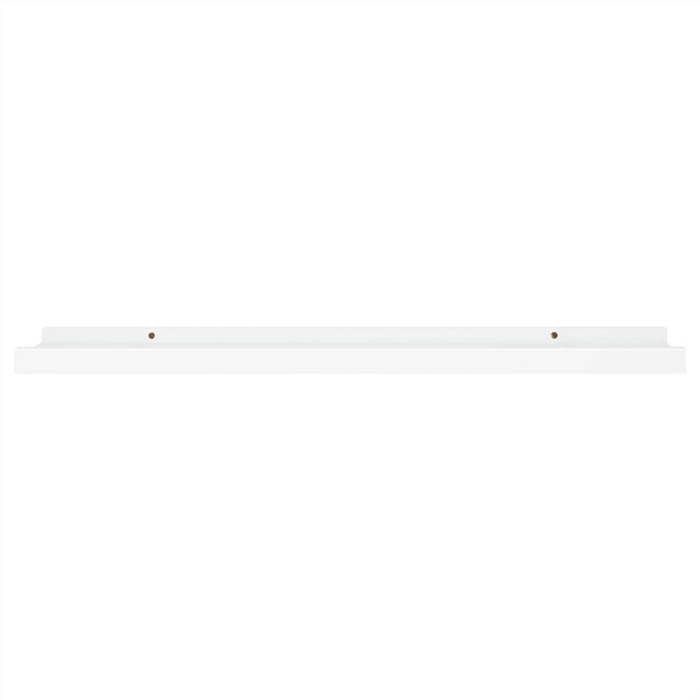 Picture Frame Ledge Shelves 2 pcs White 80x9x3 cm MDF