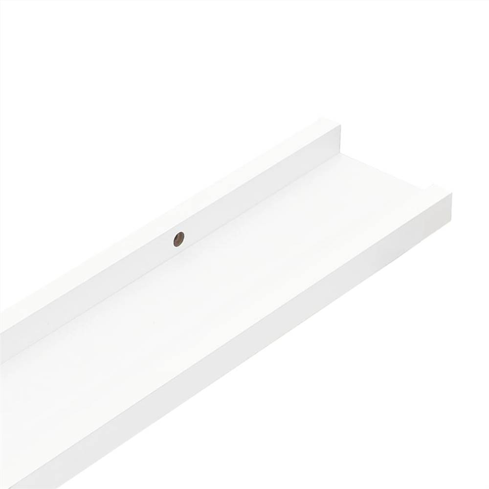 Picture Frame Ledge Shelves 2 pcs White 80x9x3 cm MDF