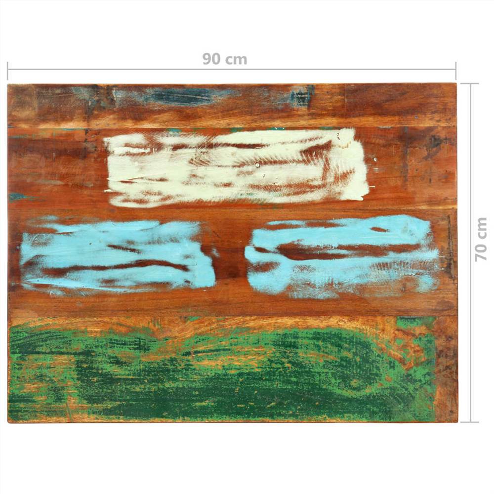 Rectangular Table Top 70x90 cm 25-27 mm Solid Reclaimed Wood