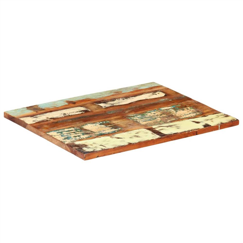 Rectangular Table Top 70x90 cm 25-27 mm Solid Reclaimed Wood