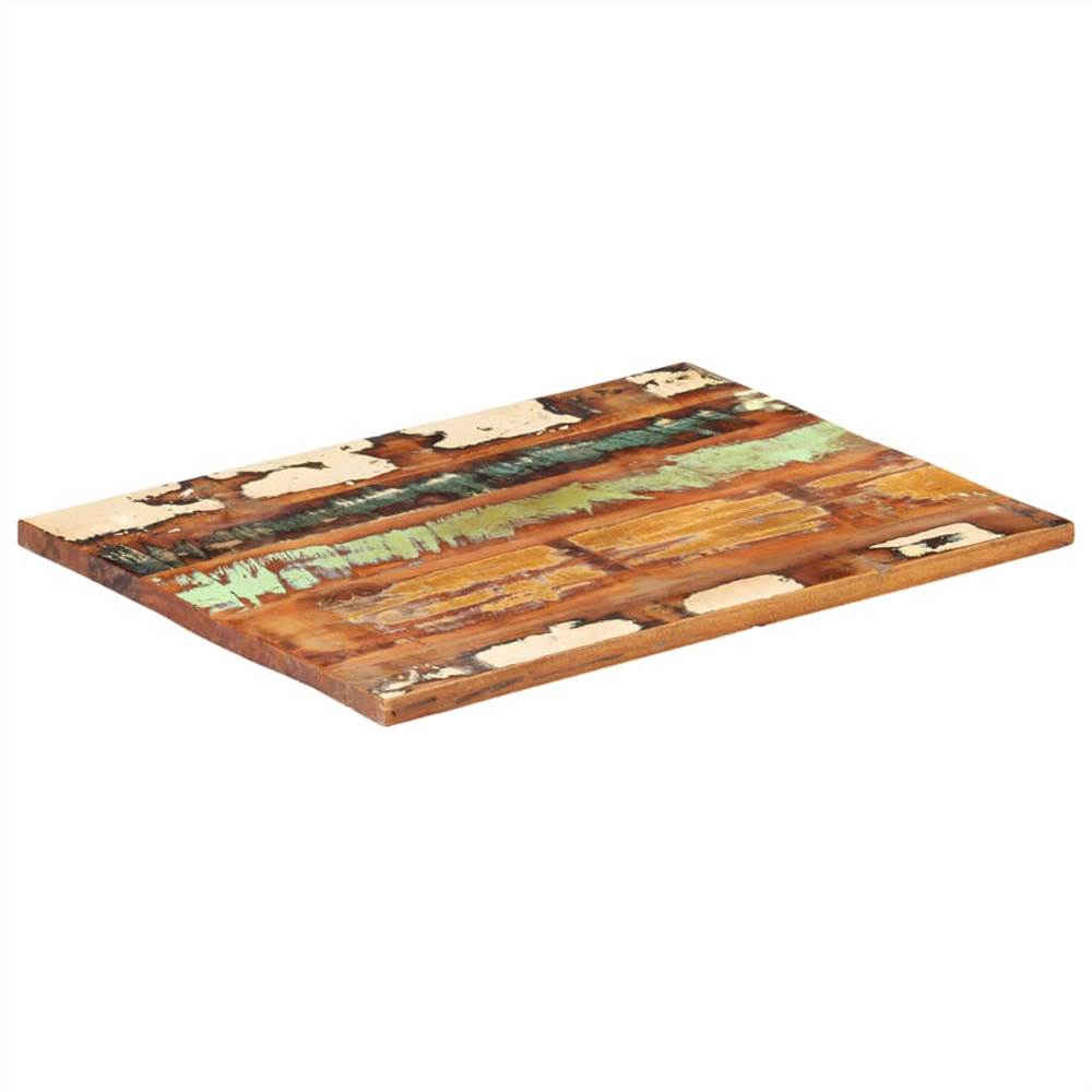 Rectangular Table Top 70x90 cm 25-27 mm Solid Reclaimed Wood