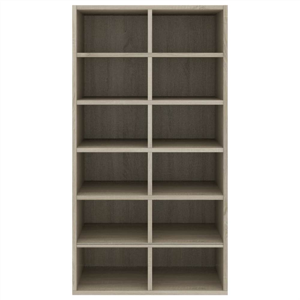 Shoe Rack Sonoma Oak 54x34x100 cm Chipboard