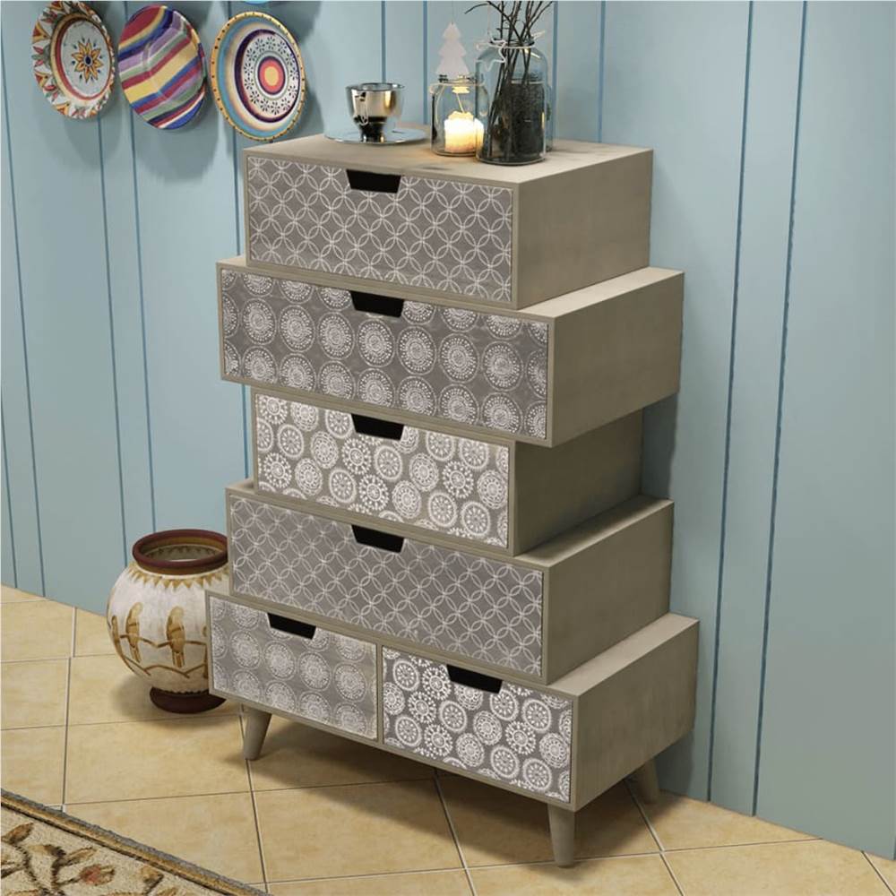 Side Cabinet 6 Drawers Grey
Side Cabinet 6 Drawers Grey