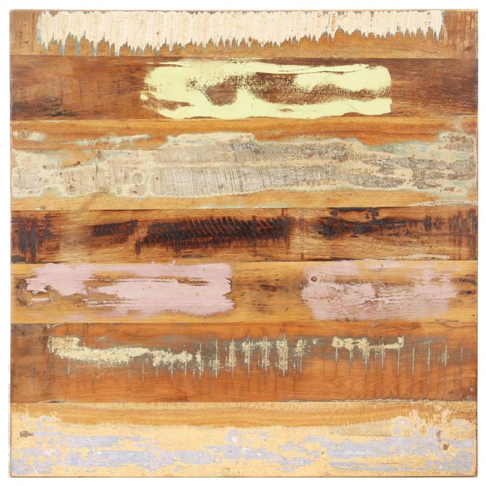 Square Table Top 60x60 cm 15-16 mm Solid Reclaimed Wood