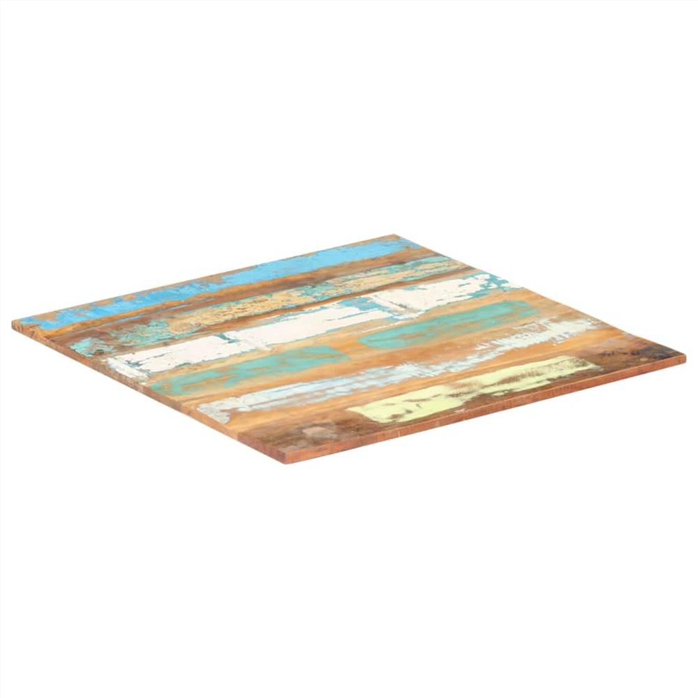 Square Table Top 60x60 cm 15-16 mm Solid Reclaimed Wood