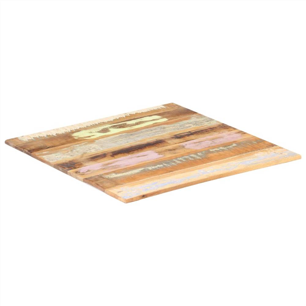Square Table Top 60x60 cm 15-16 mm Solid Reclaimed Wood