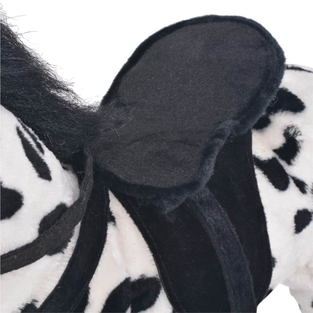 Standing Plush Toy Horse Black and White XXL