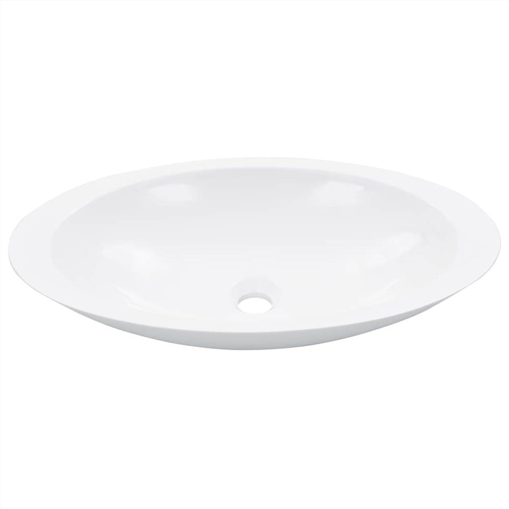 Wash Basin 59.3x35.1x10.7 cm Mineral Cast/Marble Cast White
