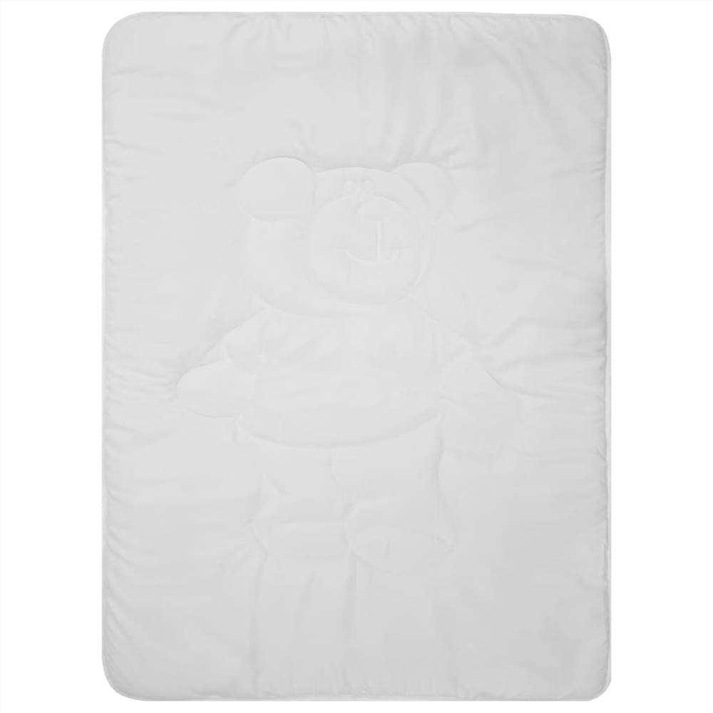 2 Piece Kids Summer Duvet Set White 120x150 cm/40x60 cm