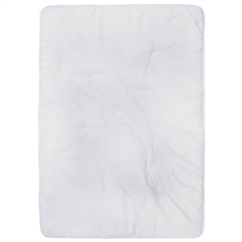 2 Piece Kids Summer Duvet Set White 120x150 cm/40x60 cm