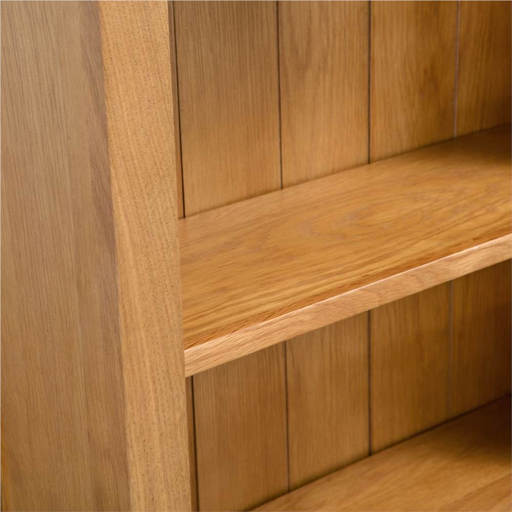 6-Tier Bookcase 80x22.5x180 cm Solid Oak Wood