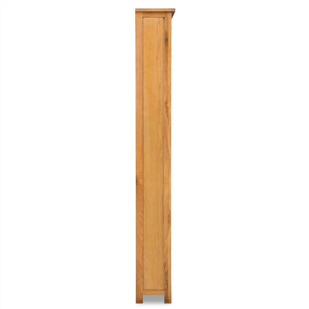 6-Tier Bookcase 80x22.5x180 cm Solid Oak Wood