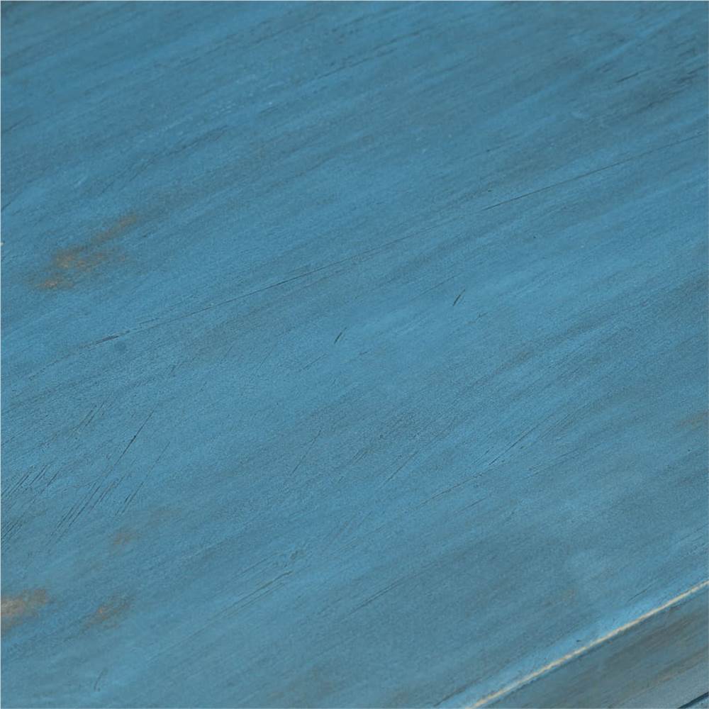 Bedside Table Solid Mango Wood 40x30x50 cm Blue