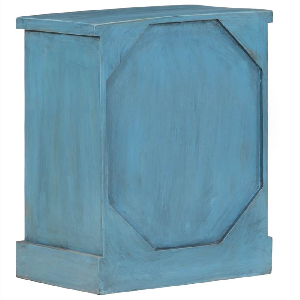 Bedside Table Solid Mango Wood 40x30x50 cm Blue