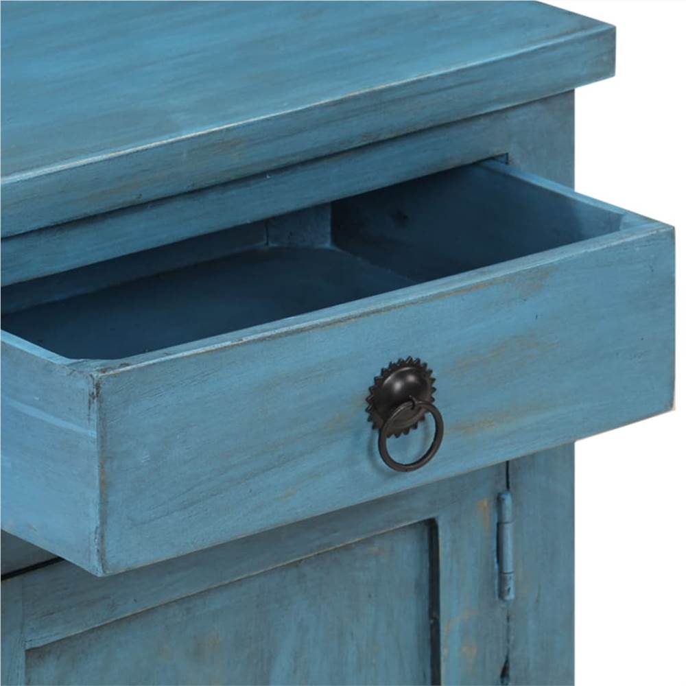 Bedside Table Solid Mango Wood 40x30x50 cm Blue