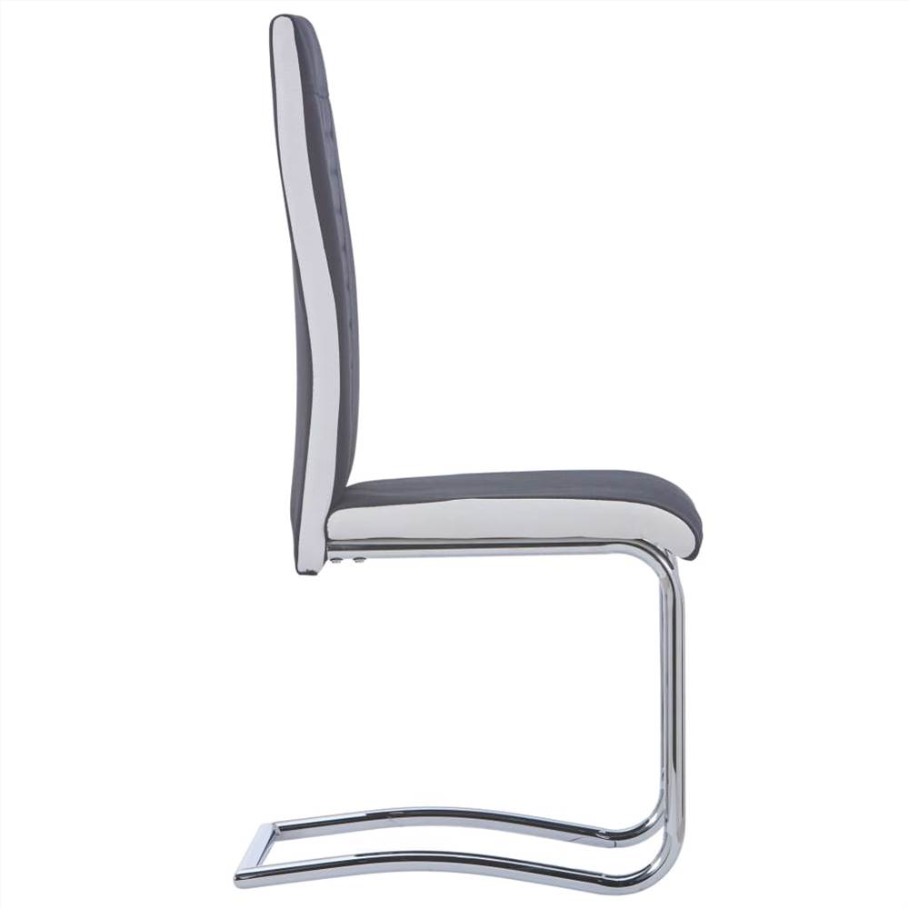 Cantilever Dining Chairs 2 pcs Black Fabric