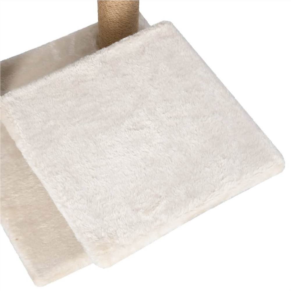 Cat Tree with Tunnel and Scratching Post 69 cm Seagrass