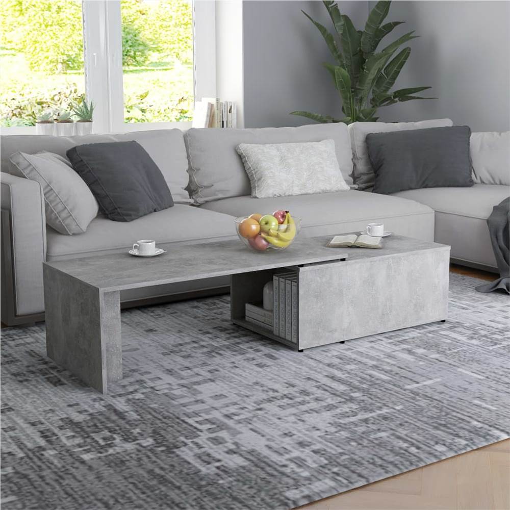 Coffee Table Concrete Grey 150x50x35 cm Chipboard
Coffee Table Concrete Grey 150x50x35 cm Chipboard