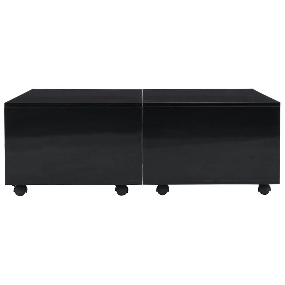 Coffee Table High Gloss Black 100x100x35 cm