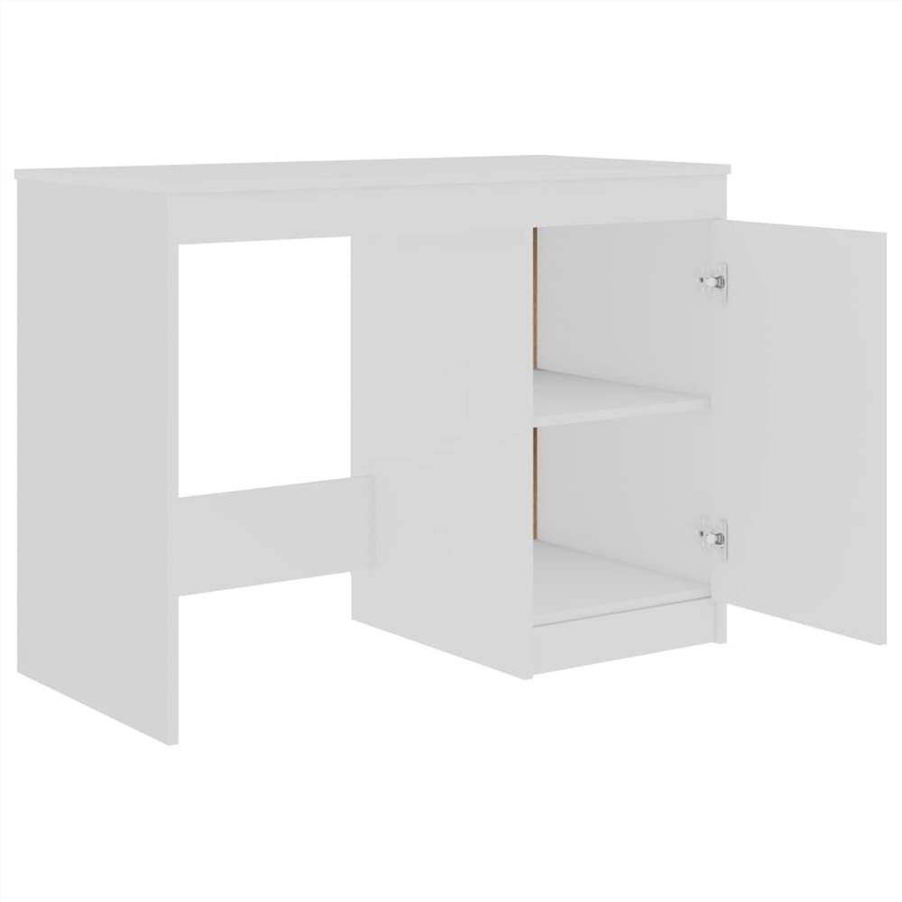 Desk White 140x50x76 cm Chipboard